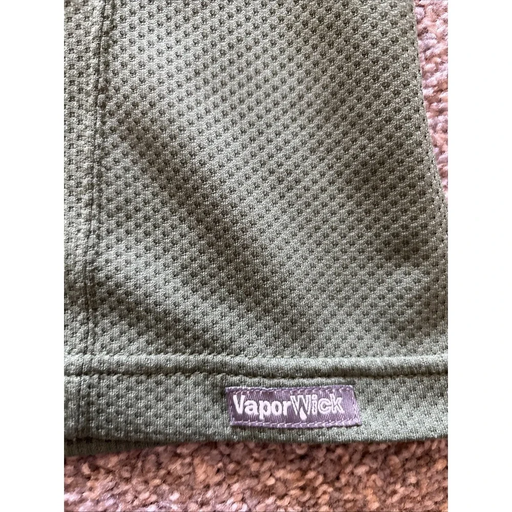 Mens The North Face Green Vapor‎ Wick Quarter Zip Shirt Size Medium